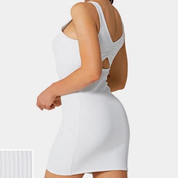 HALARA Dresses & Skirts - HALARA White Visionary Cutout Back Bra Dress XS $50